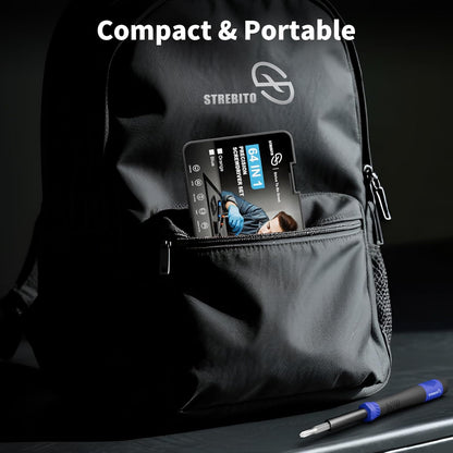 STREBITO Small Precision Screwdriver Set 64-piece with Torx, Triwing, Pentalobe, Electronics Repair Tool Kit for Computer, PC, Laptop, Macbook, Tablet, Phone, PS5, XBOX, Switch, Glass, Ring Doorbell