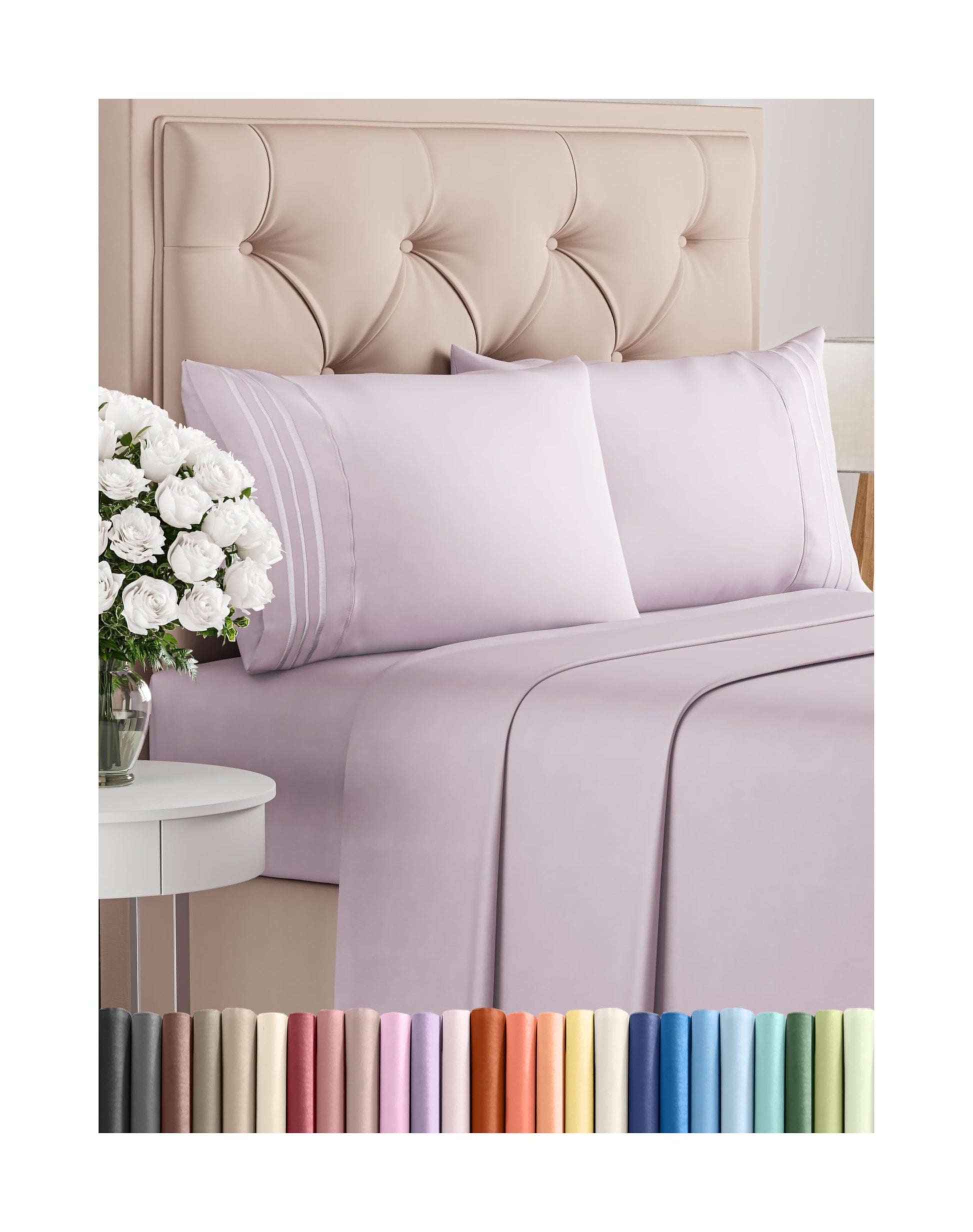 Queen Size 4 Piece Sheet Set - Comfy Breathable & Cooling Bed Sheets Set - Hotel Luxury Bedding for Women, Men, Kids, Teens, Boys & Girls - Deep Pockets, Ultra-Soft, Wrinkle Free - Oeko-Tex - Black