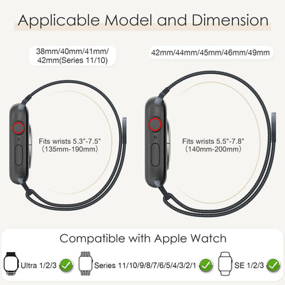 Original Milanese Loop Band Compatible with Apple Watch 38mm 40mm 41mm 42mm 44mm 45mm 46mm 49mm - Women & Men Magnetic Closure Adjustable Metal Strap for iWatch Series 11 10 9 8 7 6 5 4 SE2 3 Ultra2 3