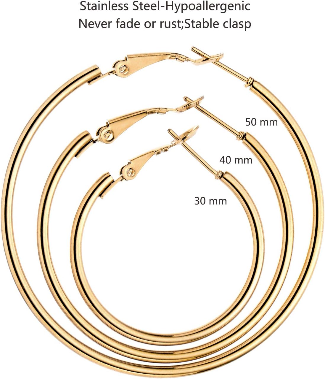 Stainless Steel Gold/Silver Plated Hoop Earrings for Women, Hypoallergenic 14k Gold Hoops Huggie Earrings Lightweight Cartilage Small CZ Ball Flatback Studs Earring Pack for Multiple Piercing