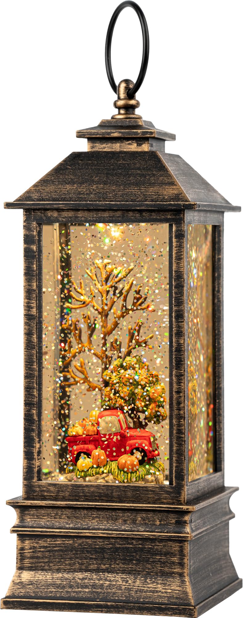 Christmas Snow Globe Swirling Glittering Nativity Scene with Music, USB Lined/Battery Operated Lighted Water Lantern for Christmas Festival Decoration Gifts