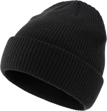 Connectyle Classic Double Layer Knit Beanie Hat Warm Thick Acrylic Winter Hats Daily Cuffed Beanies Watch Hat for Men Women
