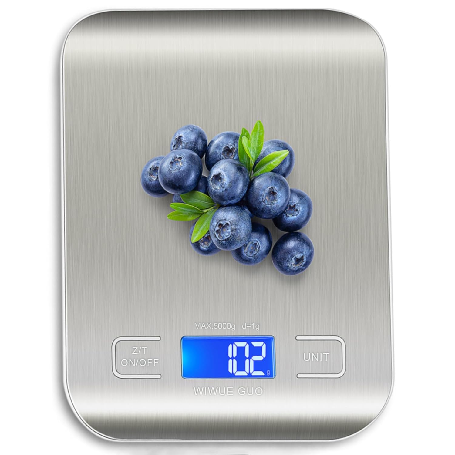 Food Scale, Kitchen Scale, Weight Scale Grams and Ounces for Weight Loss, Baking, Cooking, Keto and Meal Prep, LCD Display, 304 Stainless Steel