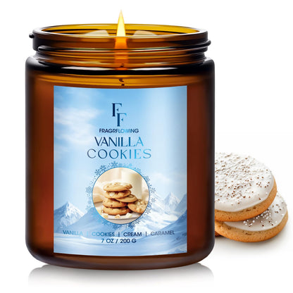 Christmas Candles Set, Scented Candles for Home, 4 Pack Holiday Natural Soy Candles, Christmas Gifts for Women Men, Festival Fragrance of Balsam Cedar/Cookies/Mulled Cider/Cinnamon