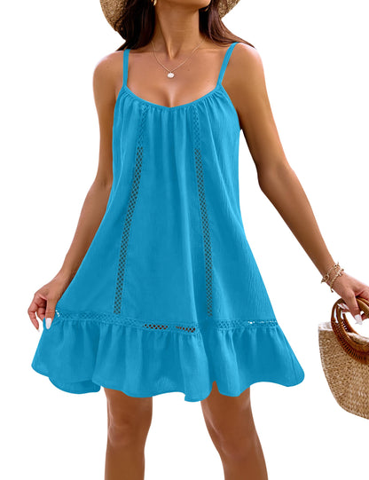 Blooming Jelly Womens Bathing Suit Cover Up Swim Beach Dresses Cover Ups Spaghetti Straps Swimsuit Coverups 2025