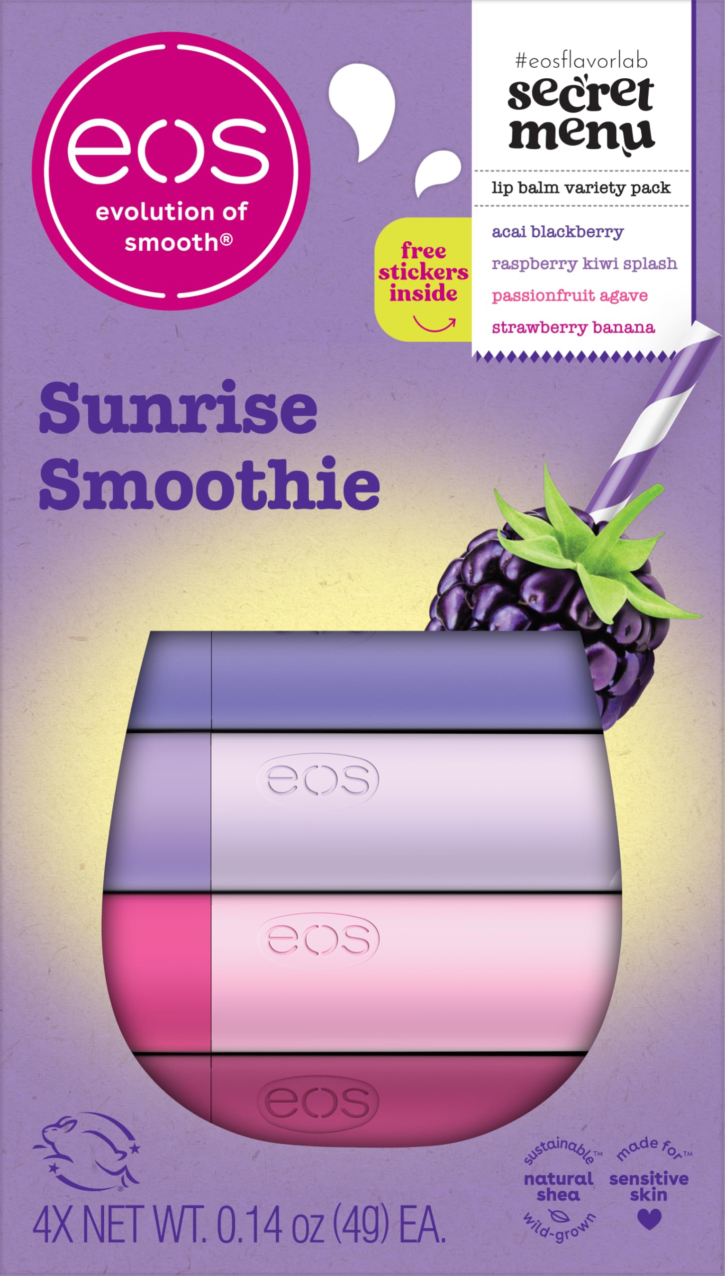 eos 24H Moisture Super Balm - Marshmallow Fluff, Lip mask, Moisturizing, Lip Treatment, Limited-Edition, 0.35 fl oz