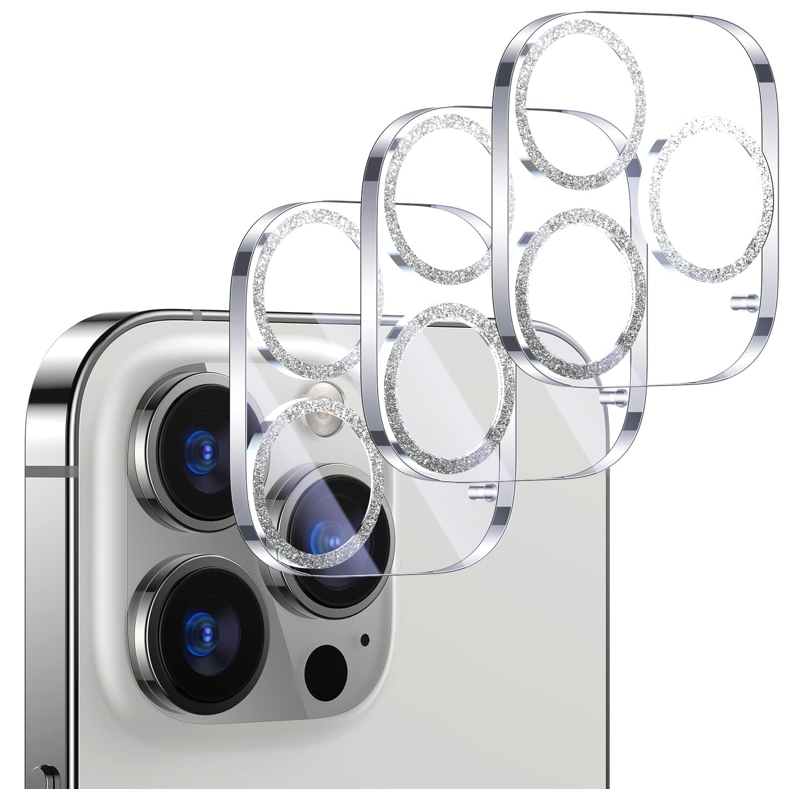 UniqueMe Compatible for 3 Pack iPhone 17 Pro Camera Lens Protector - [Drop Protection] 9H Tempered Glass Camera Cover Screen [Update New Version]【Not for 17 Pro Max】