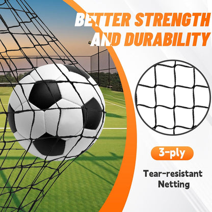 Soccer Goal, Kids Soccer Goals for Backyard Set of 2, 4x3ft Portable Soccer Goal Pop Up Soccer Net, Kids Soccer Net Training Equipment with Soccer Ball, Ladder, Cones, Targets