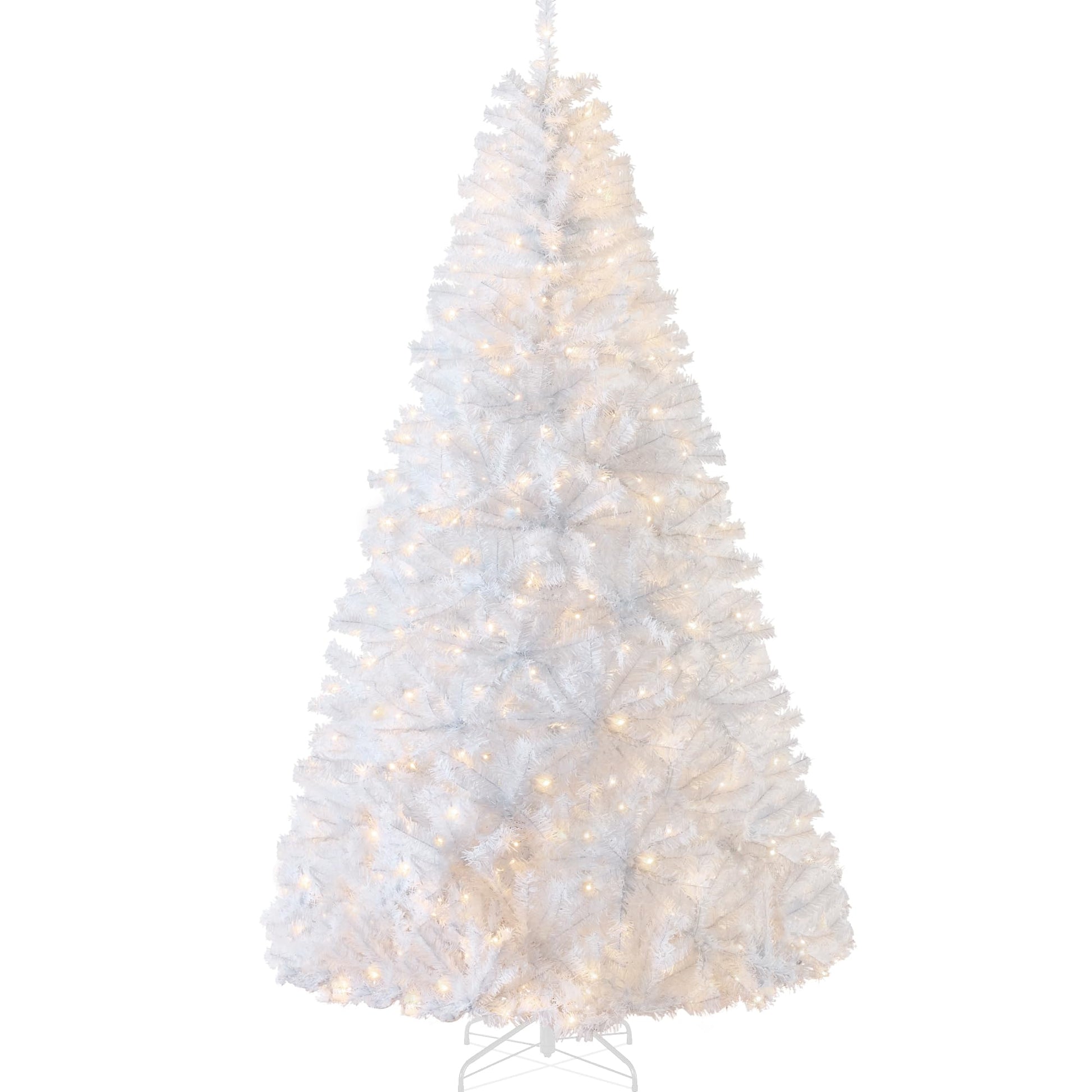 Best Choice Products 6ft Pre-Lit Baby Blue Christmas Tree, Full Artificial Holiday Decoration w/ 947 Branch Tips, 250 Lights, Foldable Base
