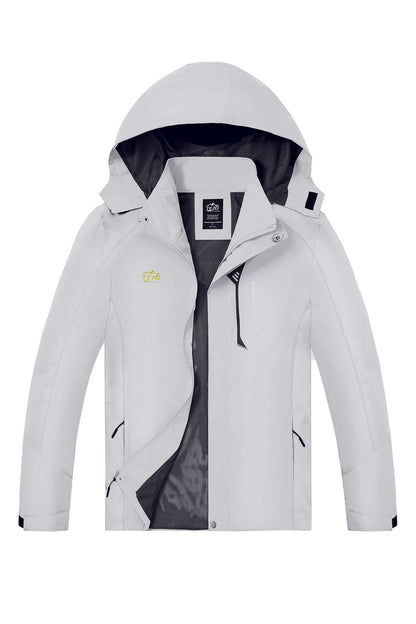 TEZO Mens Rain Jacket Waterproof with Hooded Hiking Coat Lightweight Windbreaker