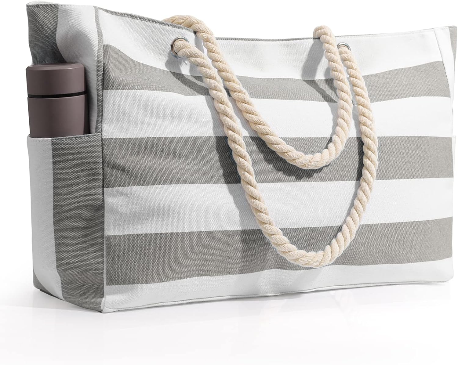 Beach Bag for Women Large Waterproof Pool Bag with Zipper, Sandproof Canvas Travel Tote Bags Gifts for Women