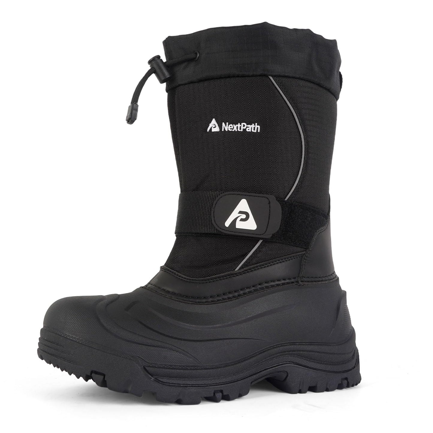 Men's Snow Boots 12/14 inch Snow Boots For Men Waterproof Insulated Mens Winter Work Boots with Removable Liner Black Winter Boots For Youth Boy