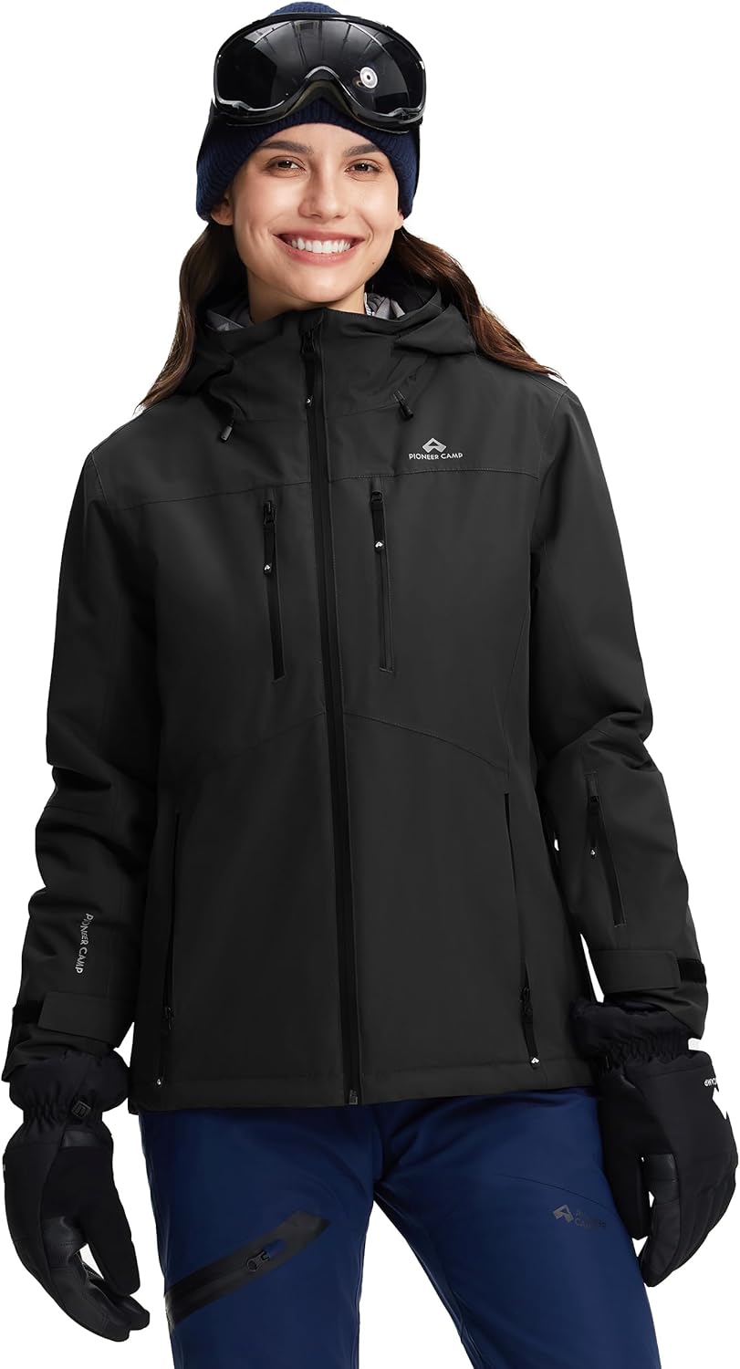 Pionner Camp Women's Ski Jacket 20k Waterproof Insulated Winter Snow Coat Rain Jacket for Skiing Snowboarding Hiking