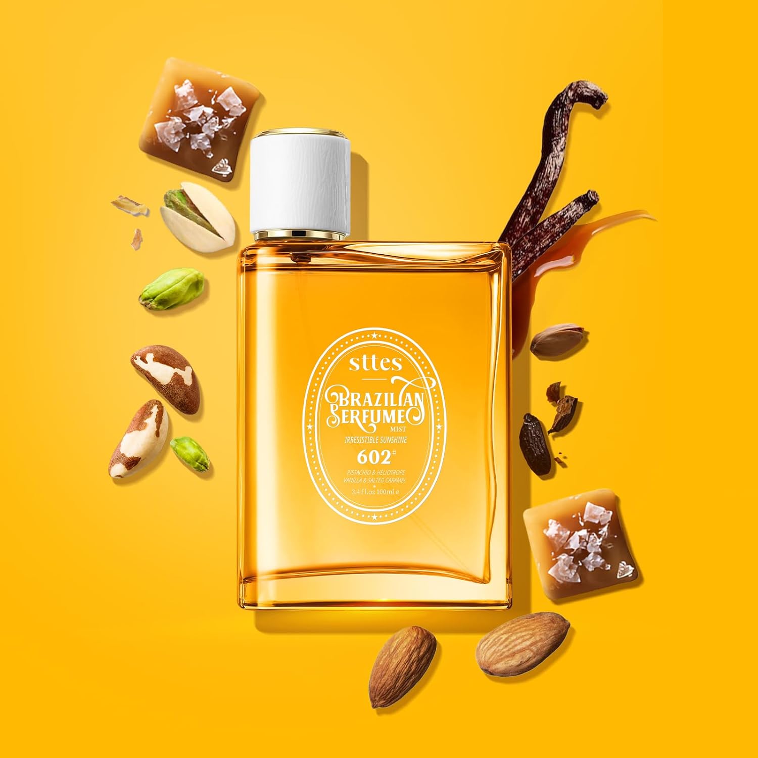 Perfume 602# (Irresistible Sunshine) - Eau de Perfume 100ml (3.4fl oz) Vanilla Gourmet Tune (Caramel Vanilla Flavor)