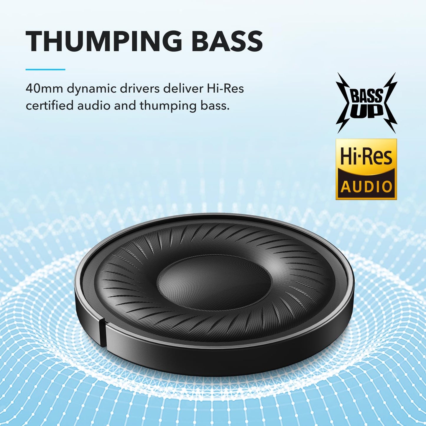 Soundcore by Anker Q20i Hybrid Active Noise Cancelling Headphones, Wireless Over-Ear Bluetooth, 40H Long ANC Playtime, Hi-Res Audio, Big Bass, Customize via an App, Transparency Mode (Pink)