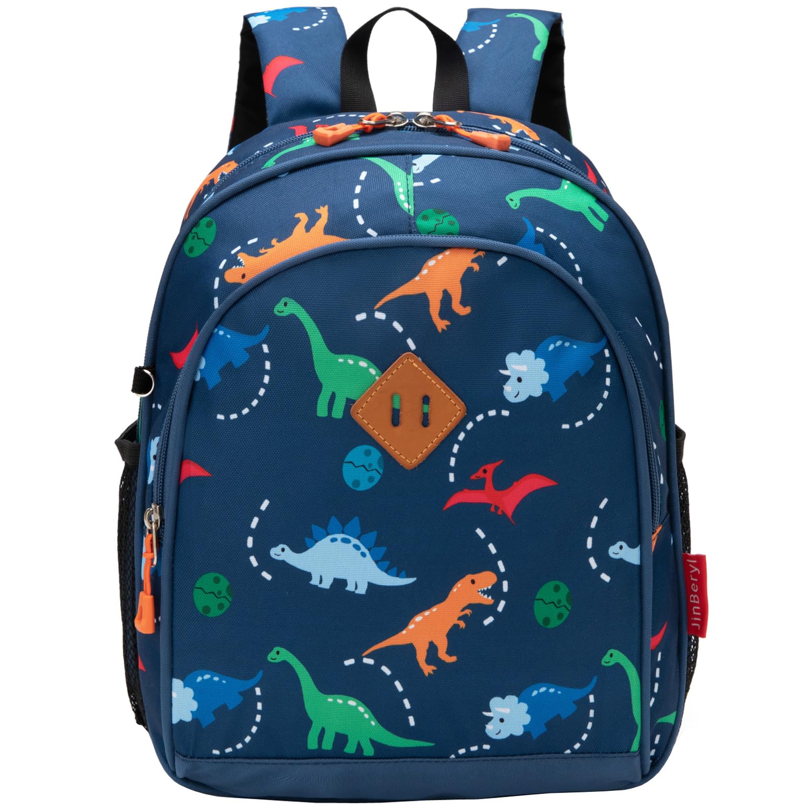 Toddler Backpack Boys, 15 Inch Kids Backpack for Preschool or Kindergarten, Dinosaur Green