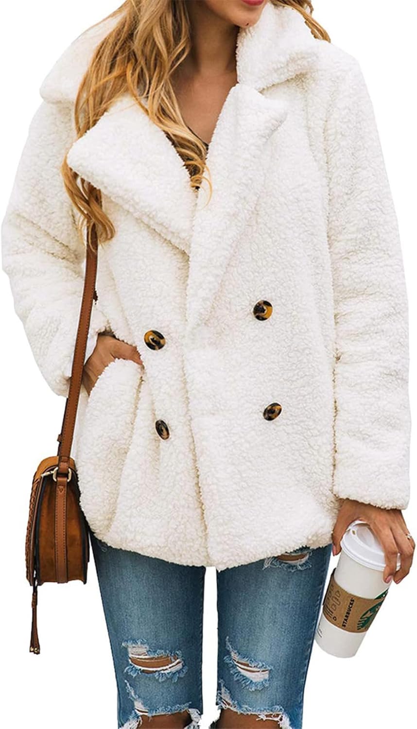 PRETTYGARDEN Women's Fashion Winter Coats Sherpa Fleece Faux Fur Shearling Oversized Trendy Jackets Warm Outerwear Clothing