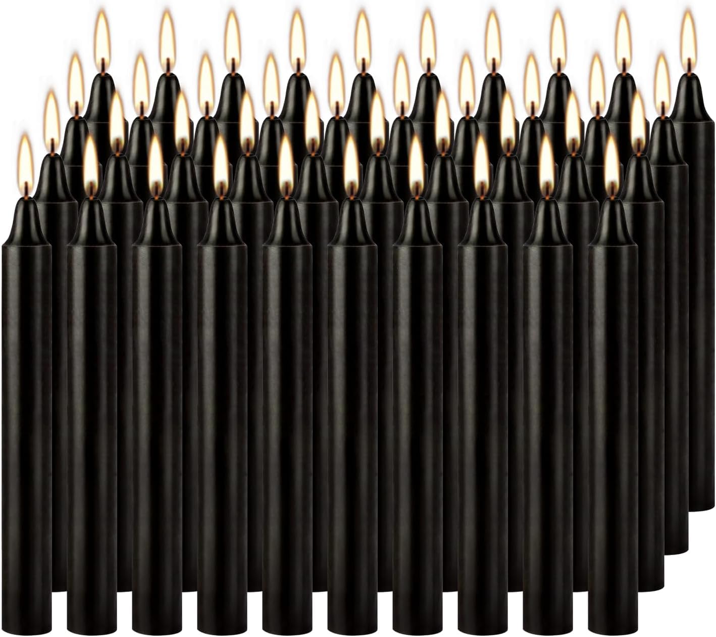 12PCS 10-Inch Black Bleeding Taper Candles,Vampire Tears Taper Candles- Unscented Ideal for Halloween, Christmas, Rituals, and Themed Party Decor