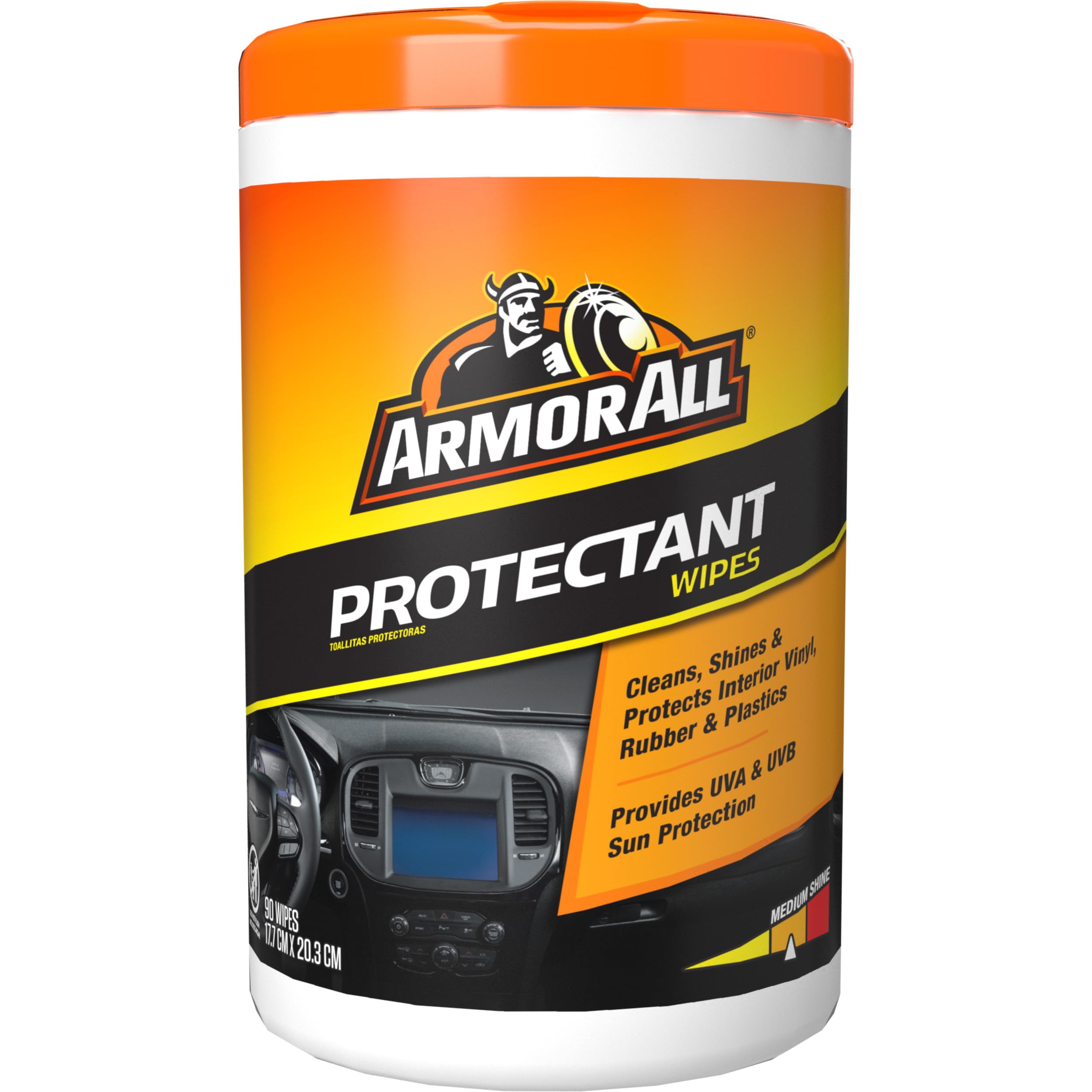 Armor All Car Cleaning Wipes, Wipes for Car Interior and Car Exterior, 90 Wipes Each