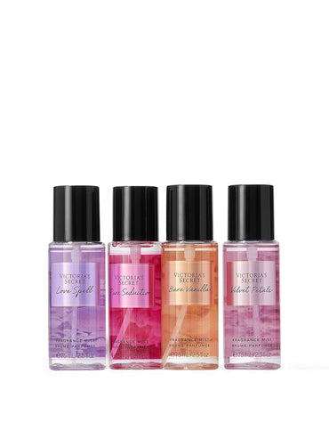 Victoria's Secret Fragrance Mist Collection 4 Piece Mini Gift Set, Assorted Scents