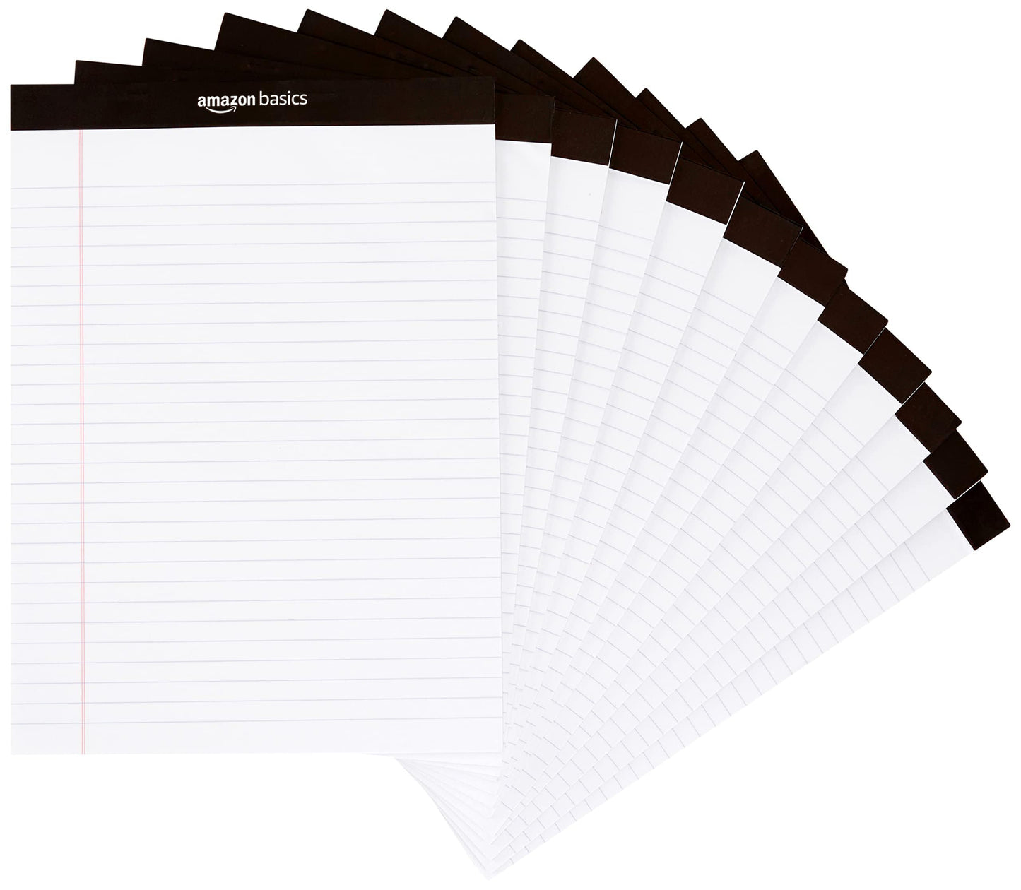 Amazon Basics Narrow Ruled 5-Inch by 8-Inch Lined Writing Note Pads, 6 Count (50 Sheet Pads), Multicolor
