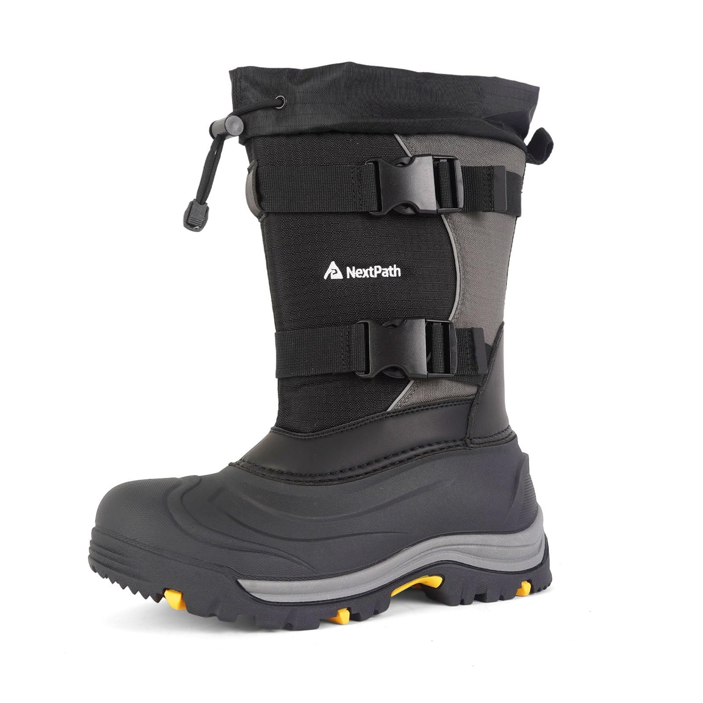 Men's Snow Boots 12/14 inch Snow Boots For Men Waterproof Insulated Mens Winter Work Boots with Removable Liner Black Winter Boots For Youth Boy