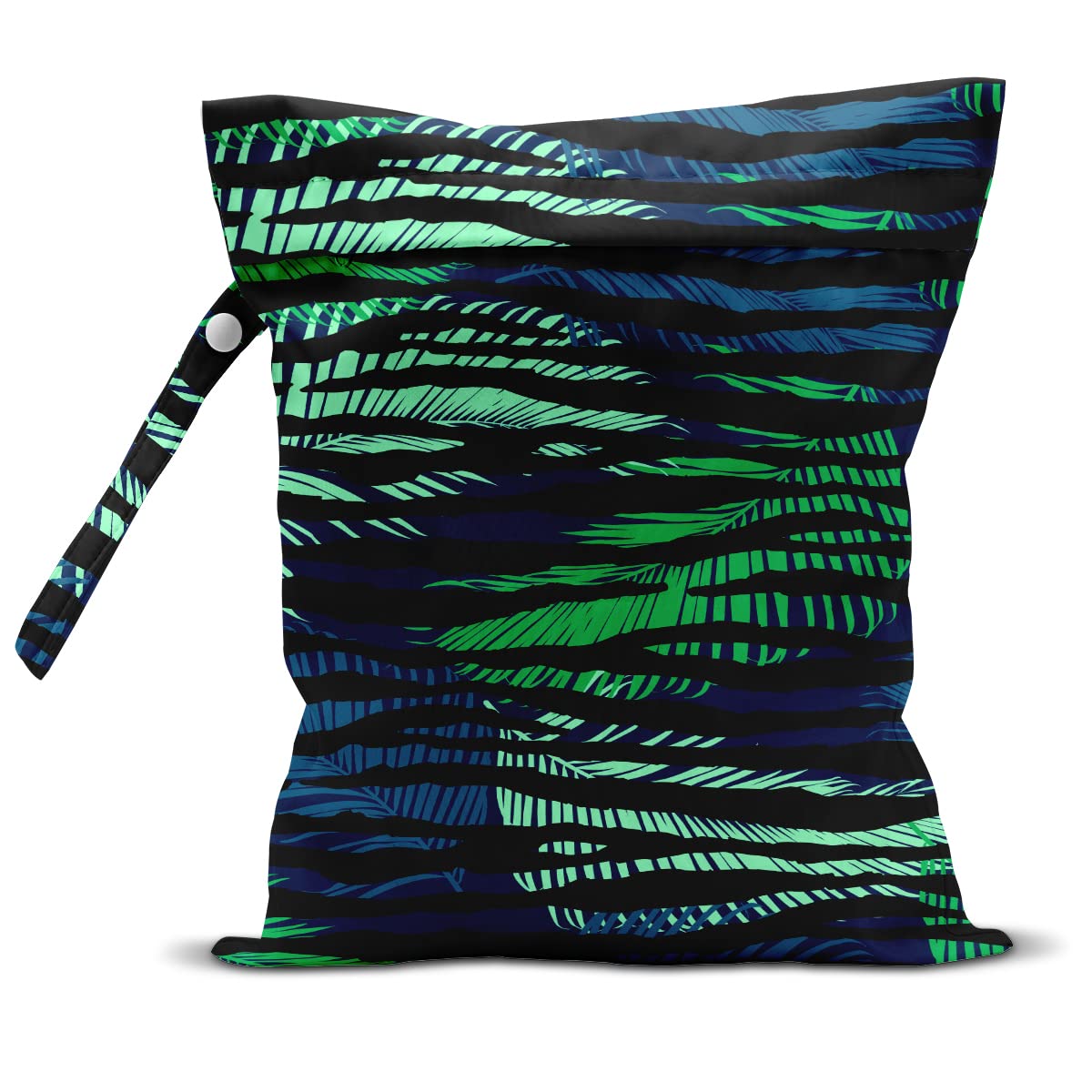 Wet Bag, Wet Dry Bag, Wet Bag for Swimsuit, Travel, Beach, Pool, Diapers, Dirty Yoga Gym Clothes, Makeup Bag, Waterproof Tropical Palm Leaves Decor Jungle Palm Leaf Favors