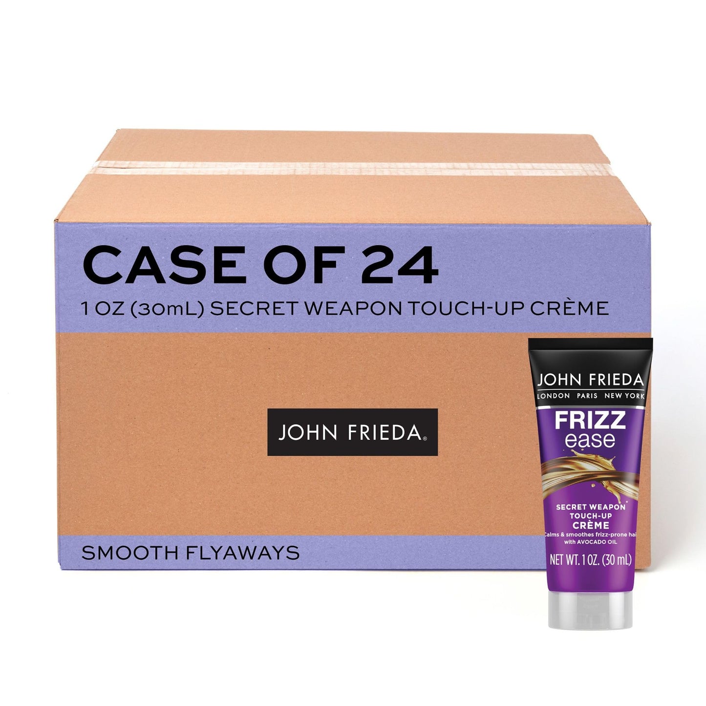 John Frieda Frizz Ease Secret Weapon Touch-Up Crème - Anti-Frizz Styling Cream for Smooth, Frizz-Prone Hair, 4 Oz