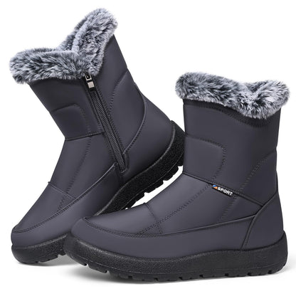 SHIBEVER Women's Snow Boots Winter: Waterproof Fur Lined Anti-Slip Ankle Booties Outdoor Comfortable Warm Women Snow Boot