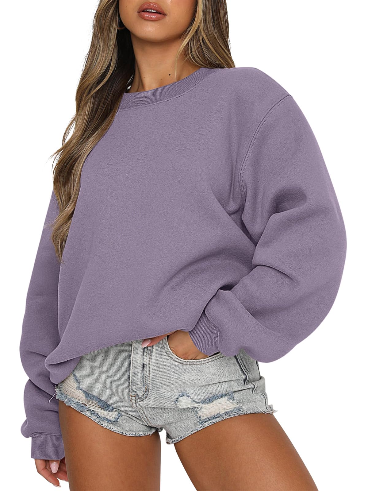 ANRABESS Womens Sweatshirts Crewneck Fleece Oversized Pullover Sweaters Fall Winter Cute Tops Teen Girls Preppy Clothes 2025