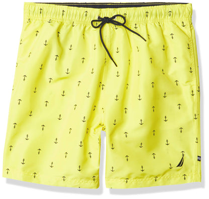 Nautica Men's Standard Quick Dry All Over Classic Anchor Print Swim Trunk