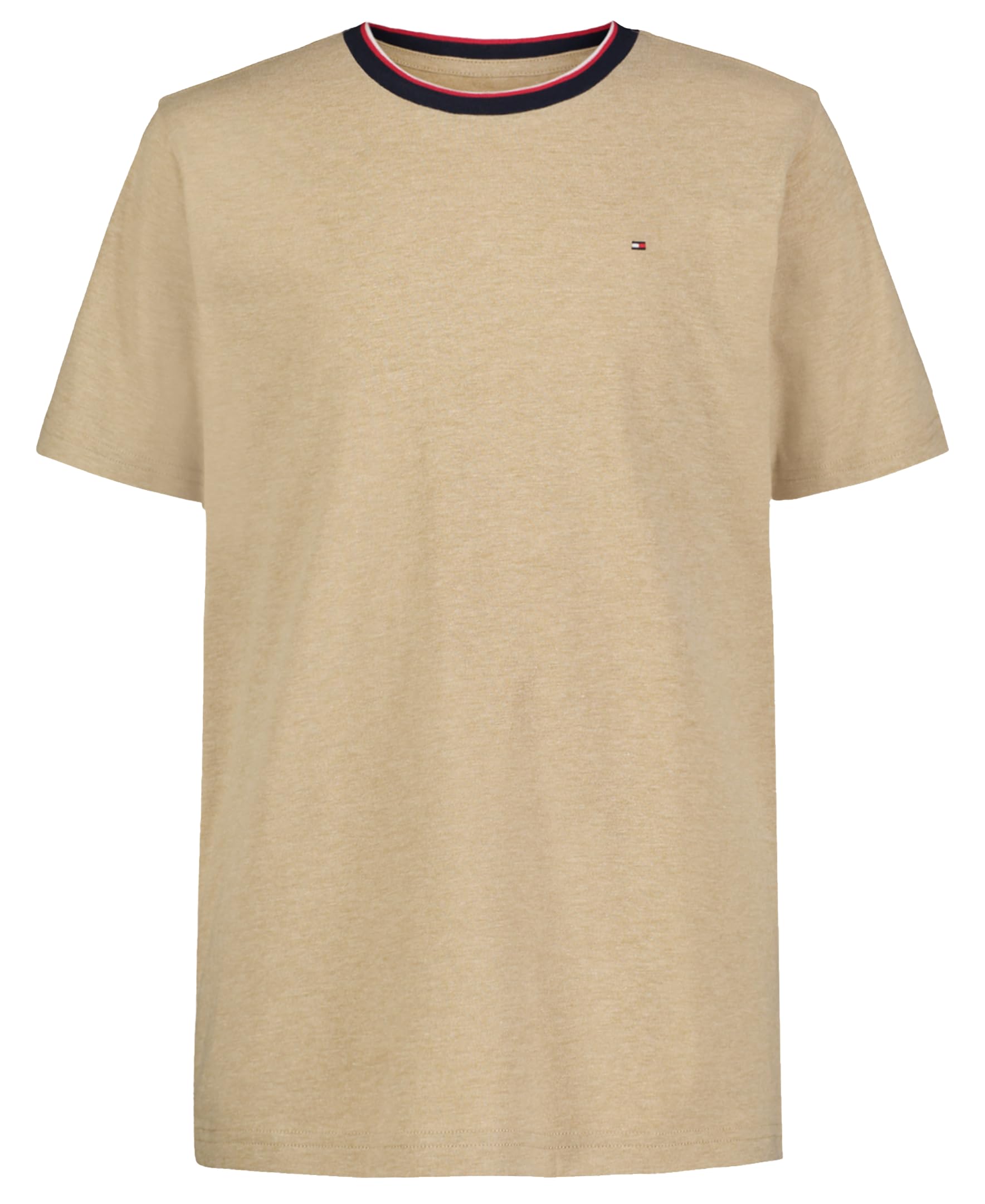 Tommy Hilfiger Boys' Short Sleeve YD Ringer Crew Neck T-Shirt, Soft, Comfortable, Relaxed Fit
