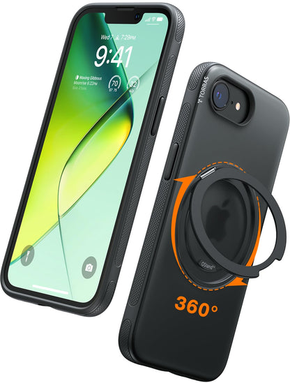 TORRAS 360 Magnetic Stand for iPhone 17 Pro Max Case, [Fit for MagSafe] [4X Military-Grade Protection] Slim Case for iPhone 17 Pro Max, 6.9", Translucent Deep Blue, Ostand O3 Fitness Series