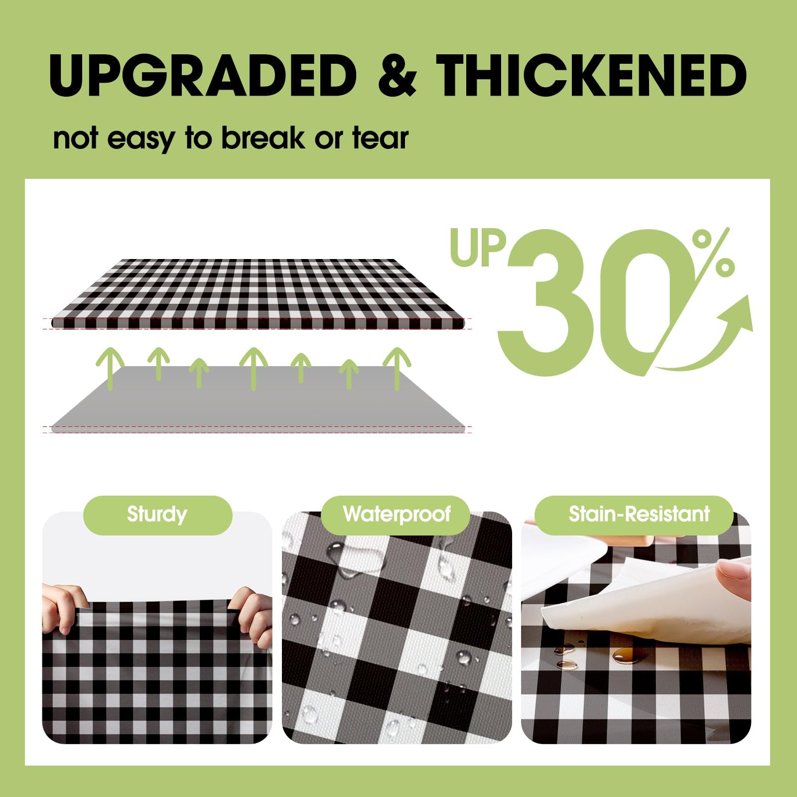 Pureegg Plastic Table Cloth Disposable 10 Pack, 54 x 108 Inch Table Cloths, Party, Picnic, Wedding, Decorative Tablecloths, Rectangle, White Plastic Cover, Leakproof & Sturdy, White