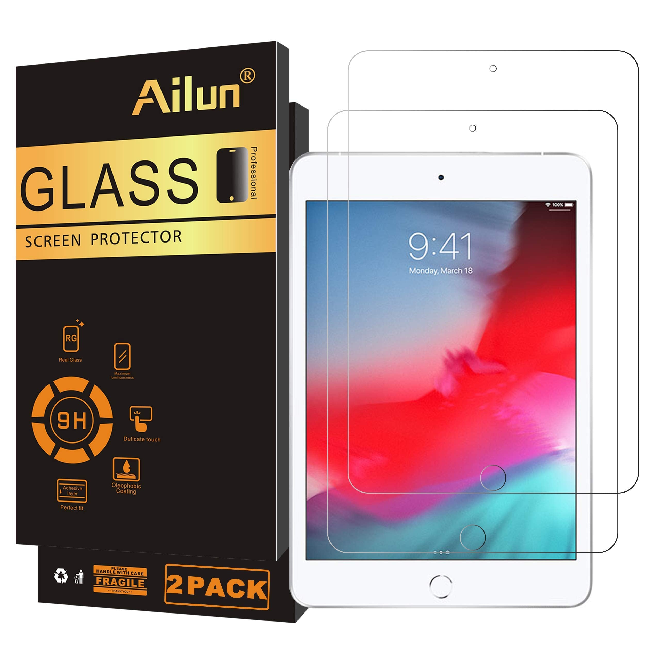 Ailun Screen Protector for iPad 11th A16 2025 [11 Inch] / 10th Generation 2022 [10.9 Inch], Tempered Glass [Face ID & Apple Pencil Compatible] Ultra Sensitive Case Friendly [2 Pack]