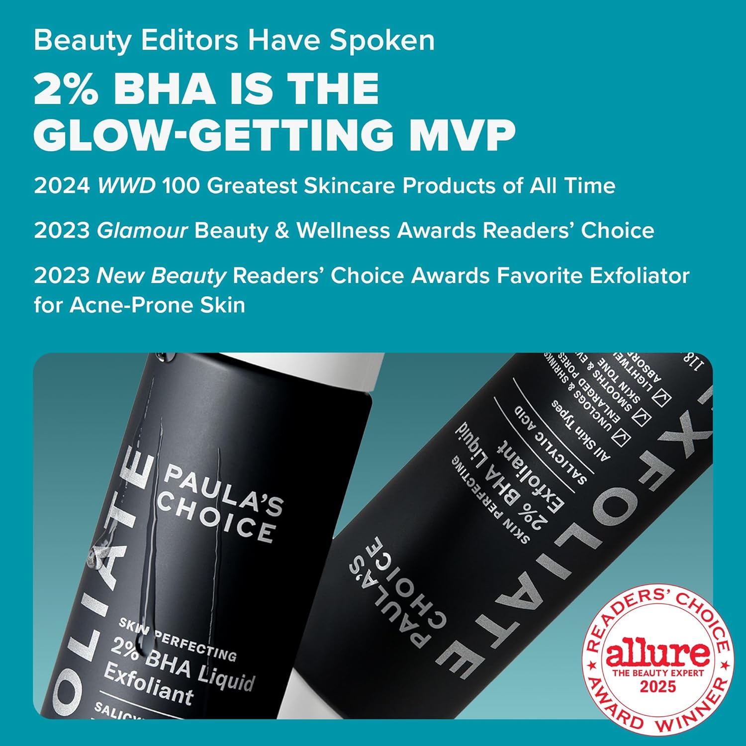 Paula's Choice SKIN PERFECTING 2% BHA Liquid Salicylic Acid Exfoliant-Facial Exfoliant for Enlarged Pores, Wrinkles & Fine Lines, Suitable for Blackhead-Prone Skin, Fragrance-Free