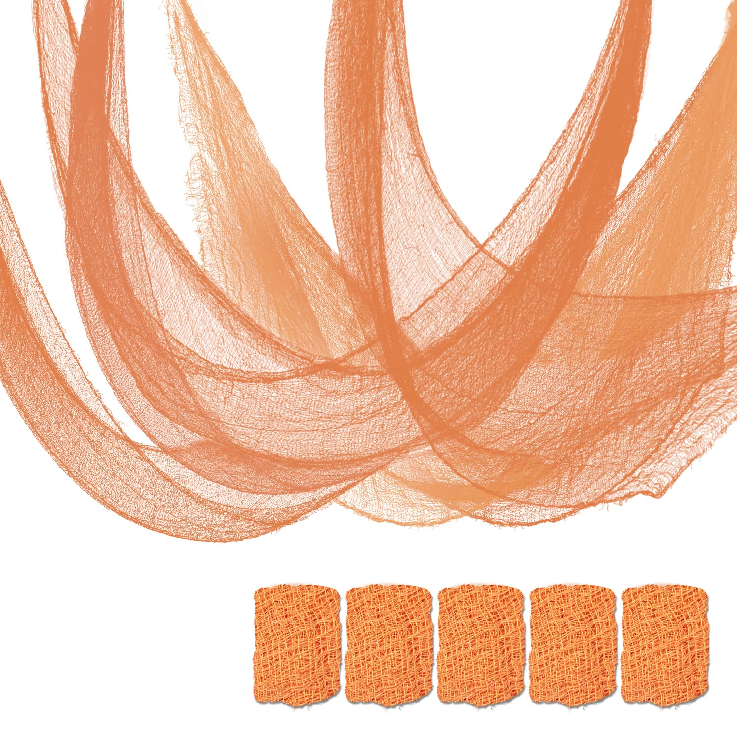 Set of 5 Halloween Creepy Gauze Cloth Decoration, Indoor Outdoor Black Scary Halloween Gauze Tapestry Decor, Spooky Decorations for Home Wall Yard Haunted House Party Supplies, 72 x 30 inch