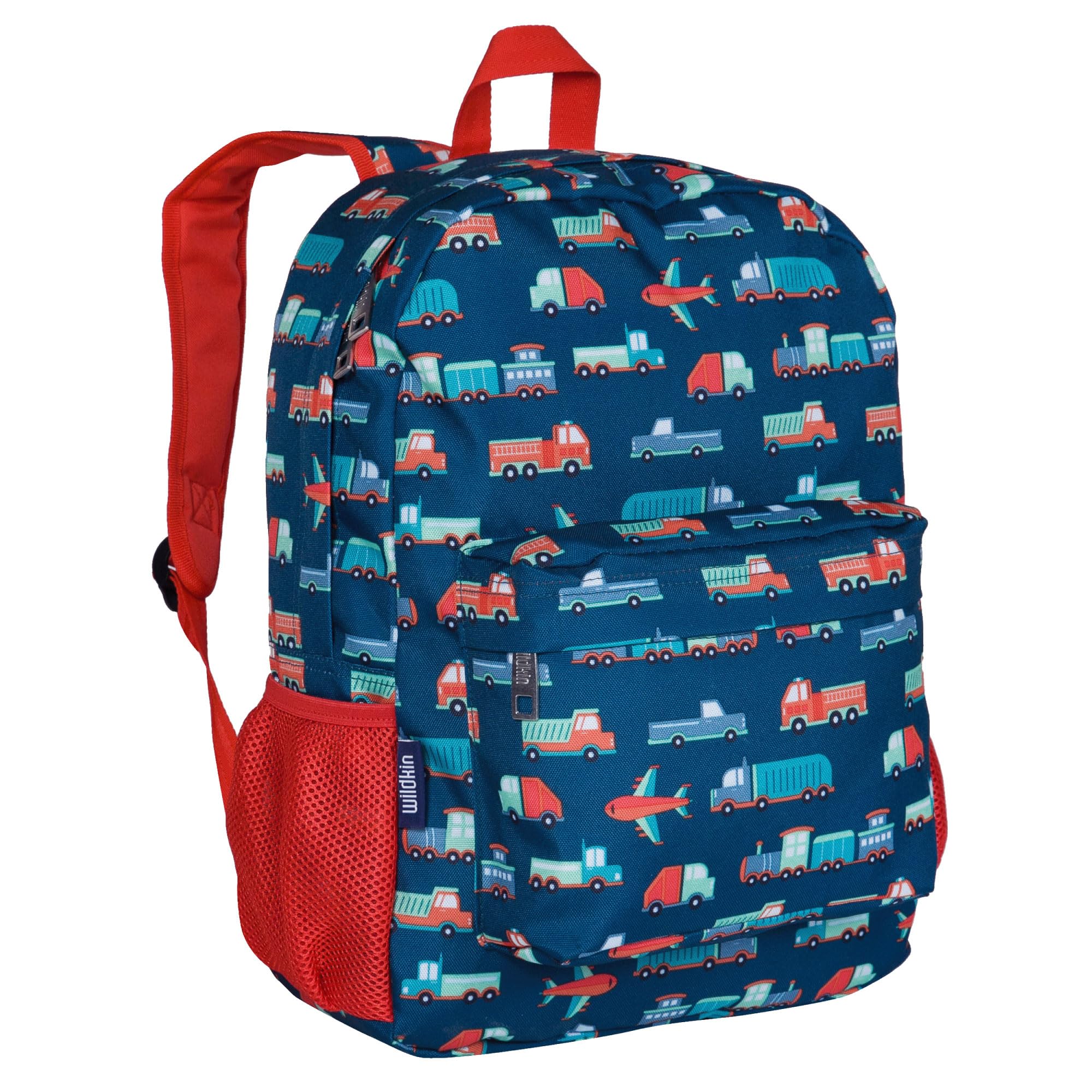 Wildkin 16-inch Kids Backpack – Durable, Padded & Spacious School Bag for Boys & Girls - Blue Stripes