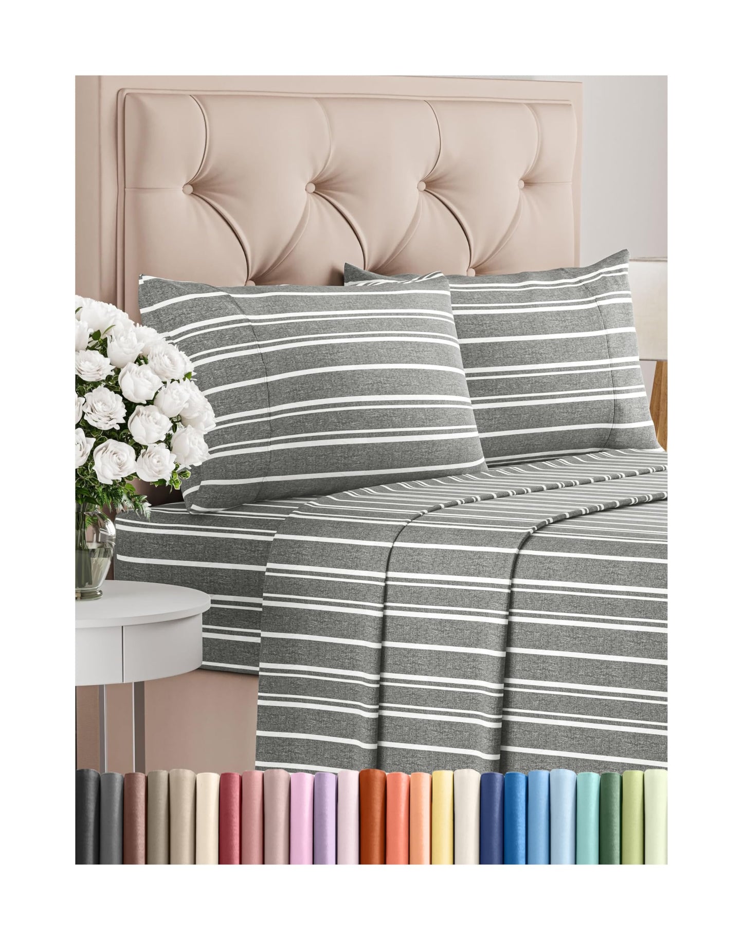 Queen Size 4 Piece Sheet Set - Comfy Breathable & Cooling Bed Sheets Set - Hotel Luxury Bedding for Women, Men, Kids, Teens, Boys & Girls - Deep Pockets, Ultra-Soft, Wrinkle Free - Oeko-Tex - Black