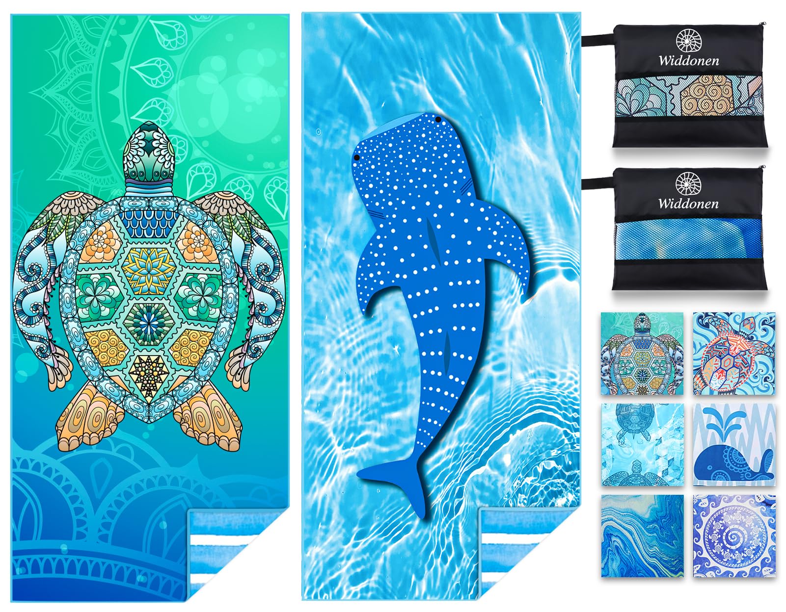 Microfiber Lightweight Beach Towel Sand Free Quick Dry Absorbent Thin Compact Towels for Swimming Pool Camping Beach Accessories Large Easy Pack Travel Things for Vacation Essentials Gift Adult