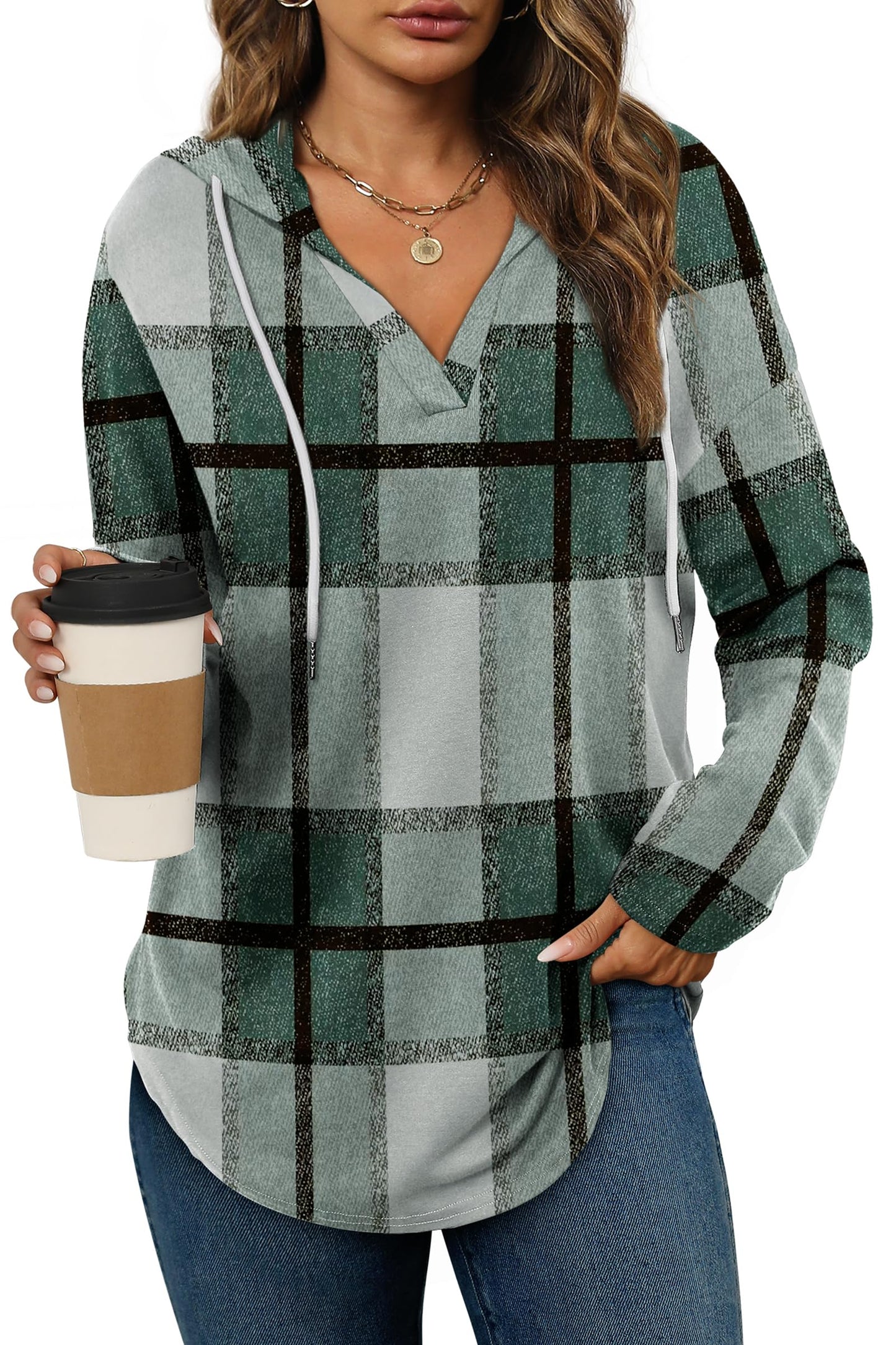 Bofell Womens Fashion Tops Hoodies for Women Pullover Oversized Sweatshirts Long SLeeve Shirts Loose Fit