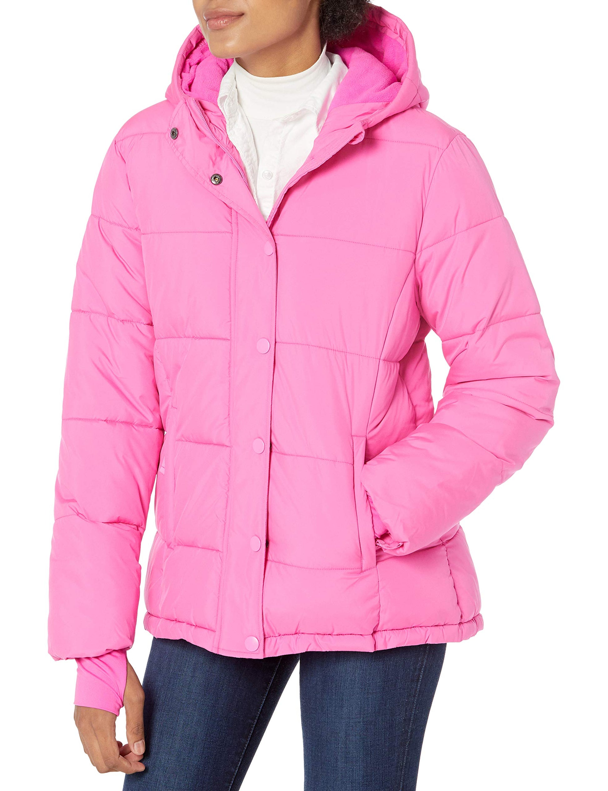 Amazon Essentials Womens Heavyweight Quilted Long-Sleeve Hooded Puffer Coat (Available in Plus Size)