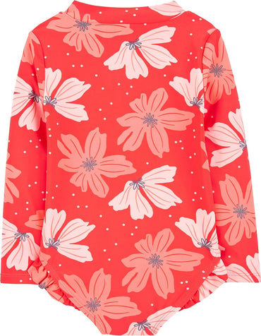 Simple Joys by Carter's Girls' Long Sleeve Zipper One Piece Swimsuit
