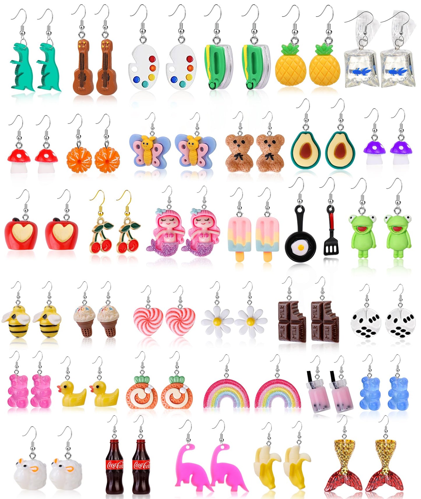 23 Pairs Christmas Earrings for Women Xmas Holiday Dangle Earrings Christmas Stud Tree Snowflake Bow Bells Light Earrings Bulk Cute Christmas Party Jewelry Gifts