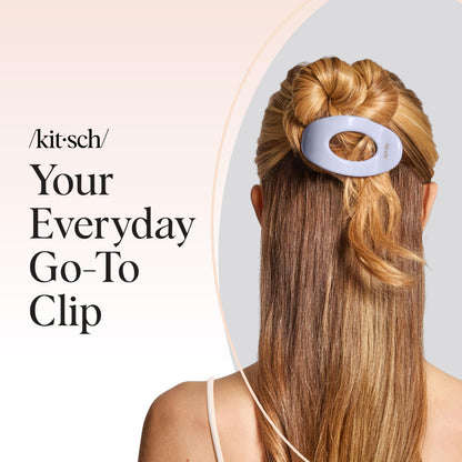 Kitsch Medium Flat Claw Clips for Women - Stylish Flat Hair Clips, Strong Hold for Thick & Fine Hair | Non-Slip for Secure, Comfortable All-Day Wear | Ideal Gifts for Women - Tortoise Design