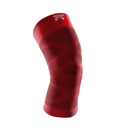 Bauerfeind Sports Compression Knee Support NBA Los Angeles Lakers - Lightweight Design with Gripping Zones for Basketball Knee Pain Relief & Performance (Lakers, S)