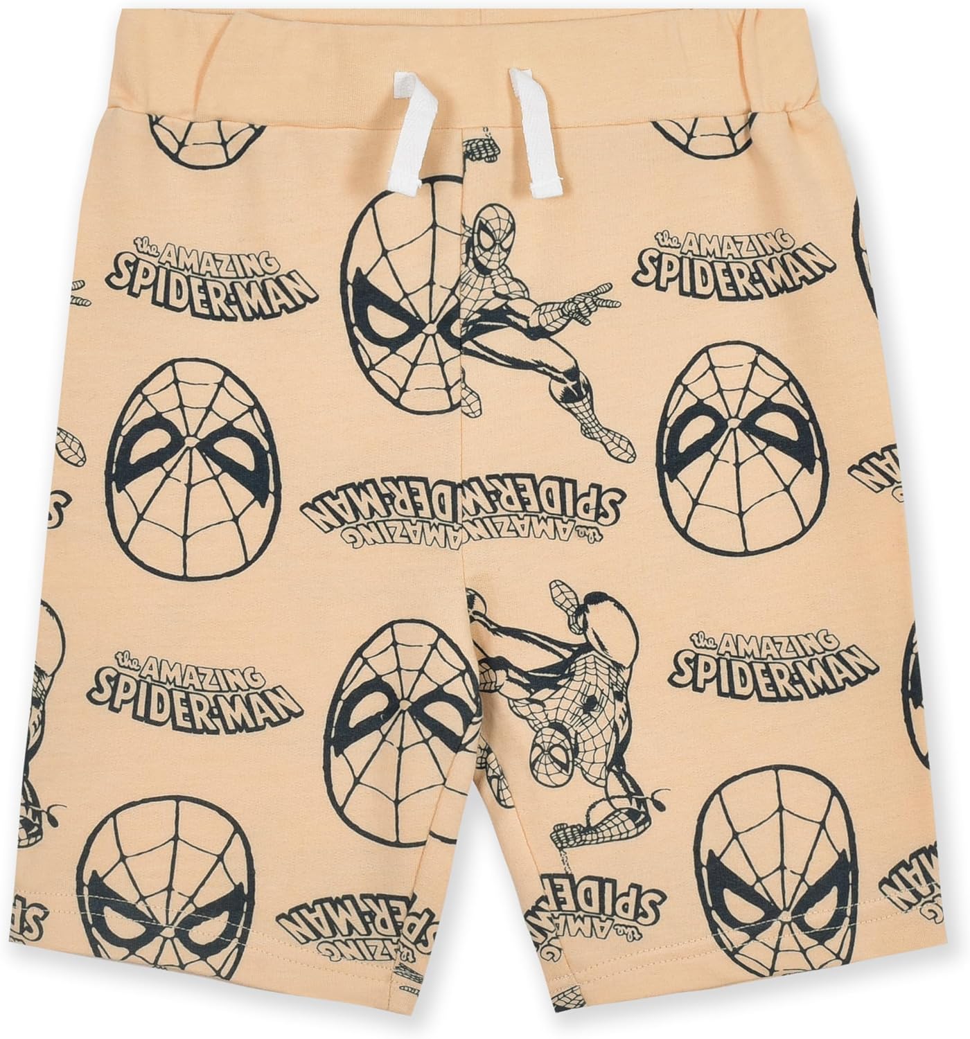Marvel Spider-Man Boys 2 Piece French Terry Short Sleeve T-Shirt and Shorts Set for Toddler and Big Kids