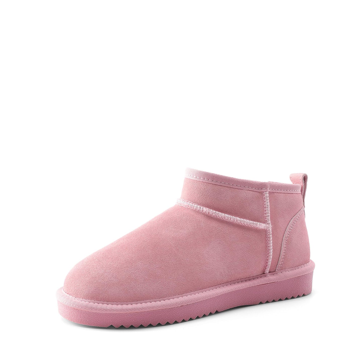 DREAM PAIRS Ankle Winter Mini Boots for Women Genuine Suede Faux Fur Lining Water Resistant Warm Snow Boots Slip On Memory Foam Comfort Booties FuzzyClassic