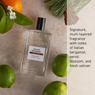 Cremo Italian Bergamot Spray Cologne For Men, A Combination of Italian Bergamot, Neroli Blossom, and Fresh Vetiver, 3.4 Fl Oz