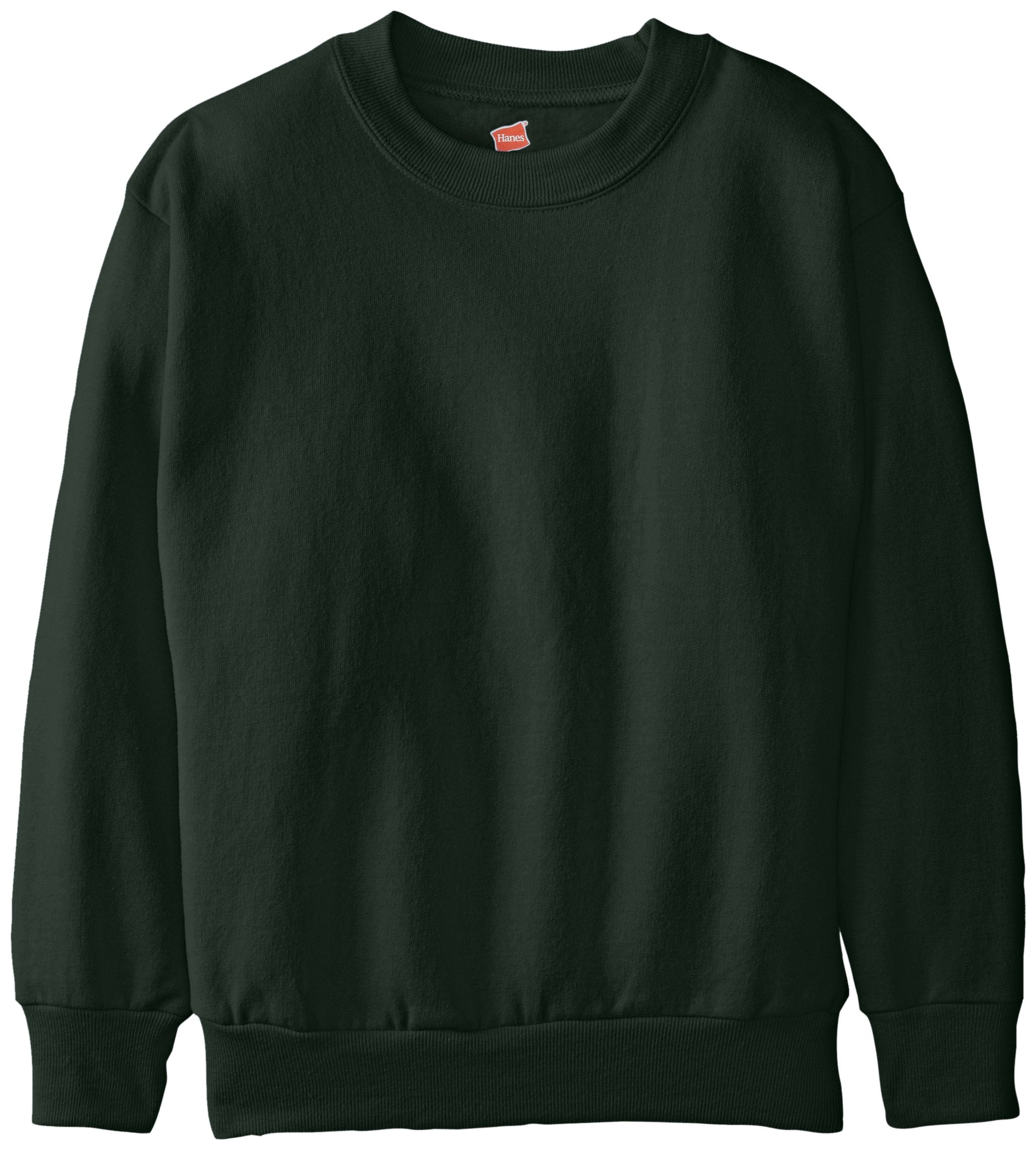 Hanes Boys' EcoSmart Sweatshirt, Cotton Crewneck Pullover, Kids' Fleece Sweatshirt